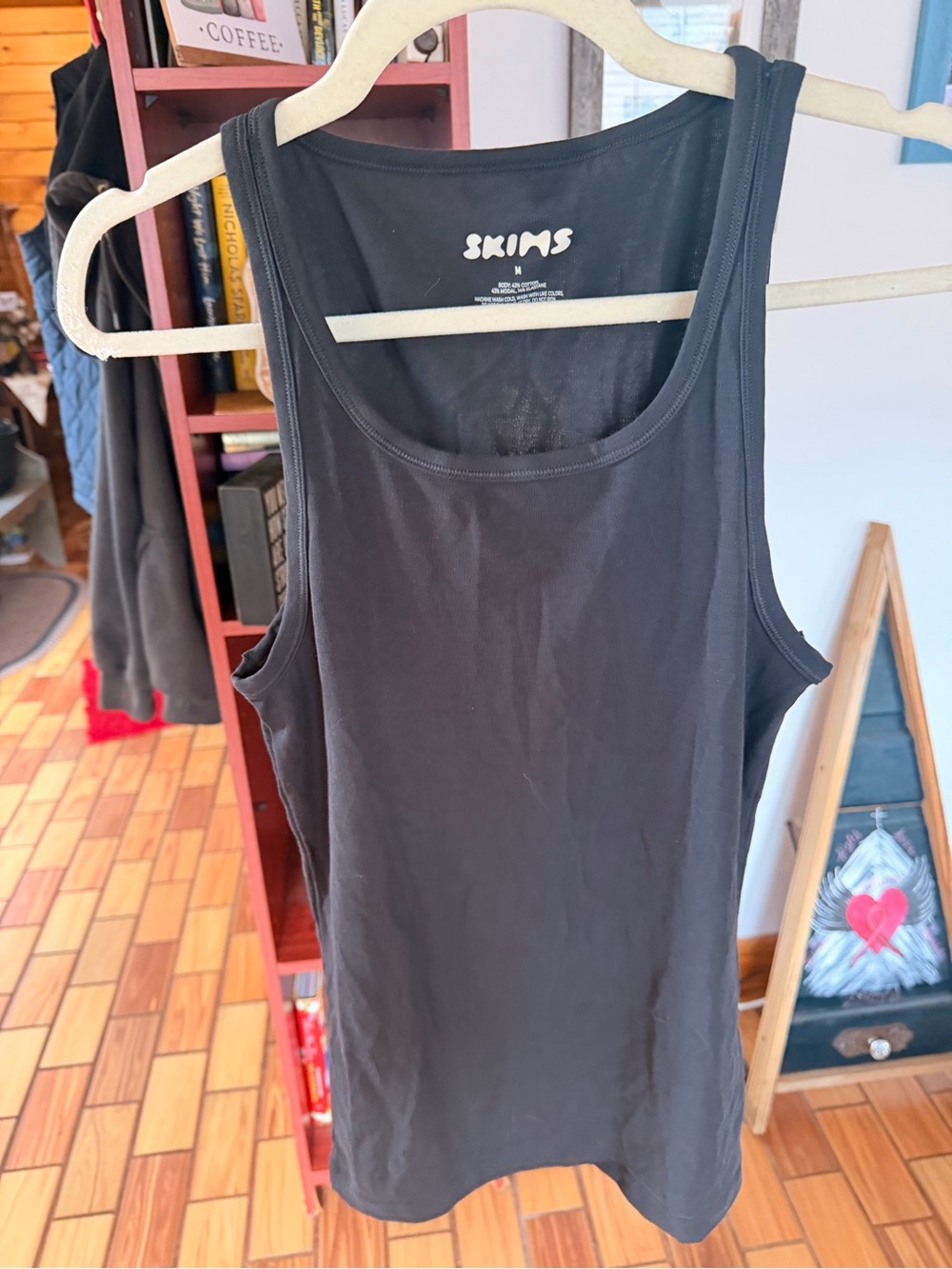 SKIMS Black Scoop Neck Tank Top